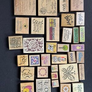 Assorted Wooden Stamps Set